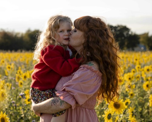 bisou-maman-fille-tournesols